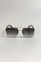 Door High Quality Titanium Black Gold Framed Ultra Light Unisex Sunglasses with Uv400 Filter - 4