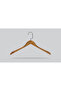 Wooden (Black Nickel Hook) Shirt, Blouse, Dress Hanger Walnut Color 8 Pieces - 2