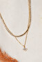 Women's Gold Waterway Chain and Minimal Clover Necklace - 5