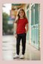 Armi̇kids 4-Piece Girls' Printed Top and Bottom Set with Color Options - 5