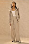 High Collar Tracksuit Set Stone