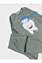 Boy's 100% Cotton Green Toothbrush Patterned Long Sleeve Pajama Set - 4