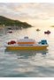 Ferry Boat Sea Journey: 2-Car Accessory-Filled Bridge-Crossing Toy Ferry Boat Yellow