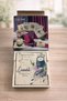Lavender Patterned 6-Piece Coaster Set with Wooden Stand 10.5X10.5 cm Decorative Cup Mat - 2