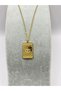Steel Gold Evil Eye Beaded Eye Plate Necklace - 2