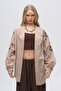 Women's Oversized Kimono with Floral Embroidery and Stone Embellishments - 2