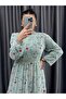 Chiffon Patterned Dress - 2