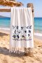 Viscose Bamboo Peshtemal, Beach Towel, Shawl, Pareo, Decorative Coverlet 90X180 - 2