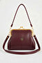 Women's Burgundy 4-Compartment Lined Handbag & Zipper Closure 2-Strap Handbag and Shoulder Bag (24X18 cm) - 3
