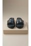 Women's Buckle Slippers, Patent Leather, Shiny Surface, Comfortable Sole, Summer Home and Outdoor Daily Use - 7