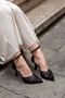 Sahra Ankle-Strap Sequined and Stoned Evening Dress Shoes - 5