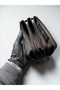100% Genuine Leather Unisex Handbag Money Portfolio - the Best Gift for Men & Women - Black - 3