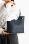 Women's Black Leather Look Shoulder Bag Daily Stylish Tote Bag Large Volume Rc7022 - 3