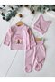 100% Cotton 0-3 Months Newborn Baby Girl Hospital Release Set of 3 - 2