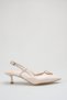 Women's Buckle Open Back Short Pointed Heeled Shoes in Patent Leather - 6