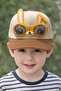 Beige Tan Rabbit Glasses Uv Protection Cotton Breathable Girls Boys Kids Hat Summer Adjustable - 2