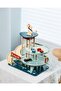 15-Piece Wooden Vintage Garage and Multi-Level Car Parking Lot - 3
