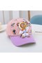 Lilac Pink Astronaut Teddy Bear Uv Protection Cotton Breathable Girls Boys Kids Hat Summer Adjustable - 3