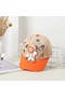 Beige Orange Astronaut Teddy Bear Uv Protection Cotton Breathable Girls Boys Kids Hat Summer Adjustable - 2