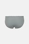 Mint-Green 3-Piece Plain Hipster Panties with Lace Detail at the Waist and Legs - 3