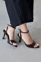 Boris Women's Heeled Patent Leather Sandals Brown