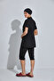 Women's Hijab Swimsuit Half Covered Patterned Short Sleeve Zippered Sea Swimsuit Set - 6