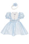 Blue Baby Bow-Back Dress with Headband 6-24 Months 36445Pr - 2