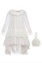 Katkat Ruffled Chiffon Girls' Evening Dress Event Dress with Bag Set 3-4-5-6-7 Years 36263Pr - 2