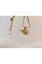 316L Steel Adjustable Chain Necklace, 45-50 Cm, Gold Fish Back Model, Bird Figure, Women's Accessory - 3