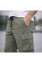 Men's Green Cargo Pocket Trousers - 5