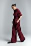 Tie-Waist Kimono Shirt - Burgundy - 2