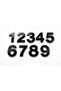 Apartment -Hotel- Wall - Door Numbers from 1 to 9 3 mm Black Plexi 10cm Self-Adhesive