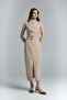 Jessi Slit Skirt - Camel - 2