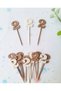 20 Pcs Coffee-Cream Number 2 Cupcake Toothpicks-Bohemian Retro 2Nd Birthday Cake Toothpicks - 2