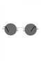 Vintage Round Polarized Sunglasses Silver Frame Smoked Glass 42 - 2
