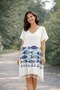 Organic Bamboo Woven %100 Cotton Pareo – Casual Model Standard Size Beach Dress