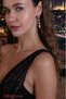 Cascade Series Women's Gold Color Baguette and Crystal Stone Detailed Dangle Earrings - Zircon Sparkling Stylish Earrings