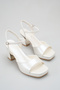 Platform Thick Heeled Bridal Shoes with Ankle Buckle Stylish Evening Dress Wedding Sandals with Buckle Platform