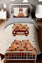 Cute Capybara Patterned Single Baby Kids Duvet Cover Set - 2