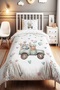 Safari Party Patterned Single Baby Kids Bedding Set