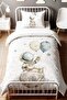 Small Astronaut Patterned Single Baby Kids Bedding Set - 2