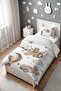 Pilot Teddy Bear Patterned Single Baby Kids Bedding Set - 3