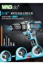 24V Cordless Drill Set with 2 Battery and LED Light 2 Variable Speed Power Drill Kit Variable Speed - 4