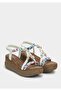 White Women's Heeled Sandals - 2
