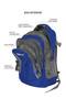 Para John School Backpack 14-20" PVC Coating Durable Student Bag with Strong Zipper - 4