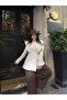 Modern Cut Padded Shoulder Detailed Double-Breasted Women's Blazer Jacket