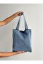 New Season Denim Jean Quality Shoulder Bag with Front Pocket. Length 40 Cm/ Width 35 cm - 7