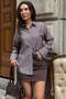 Brown Striped Women's Shirt Mg2410 - 7