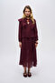 Women's Ruffled and Collar-Tied Flowy Sheer Blouse - 3