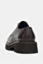 Calder Genuine Leather Lace-Up Women's Loafer - Brown - 4